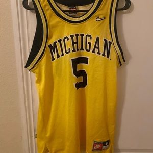 MICHIGAN *Jalen Rose* Basketball Jersey Shirt(Sleeveless) Size S Yellow Color